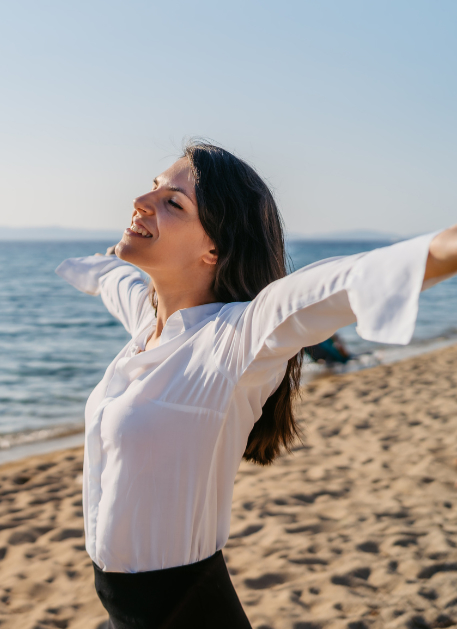 Relieved woman